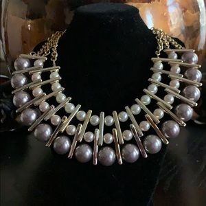 Elegant Pearl Statement Necklace